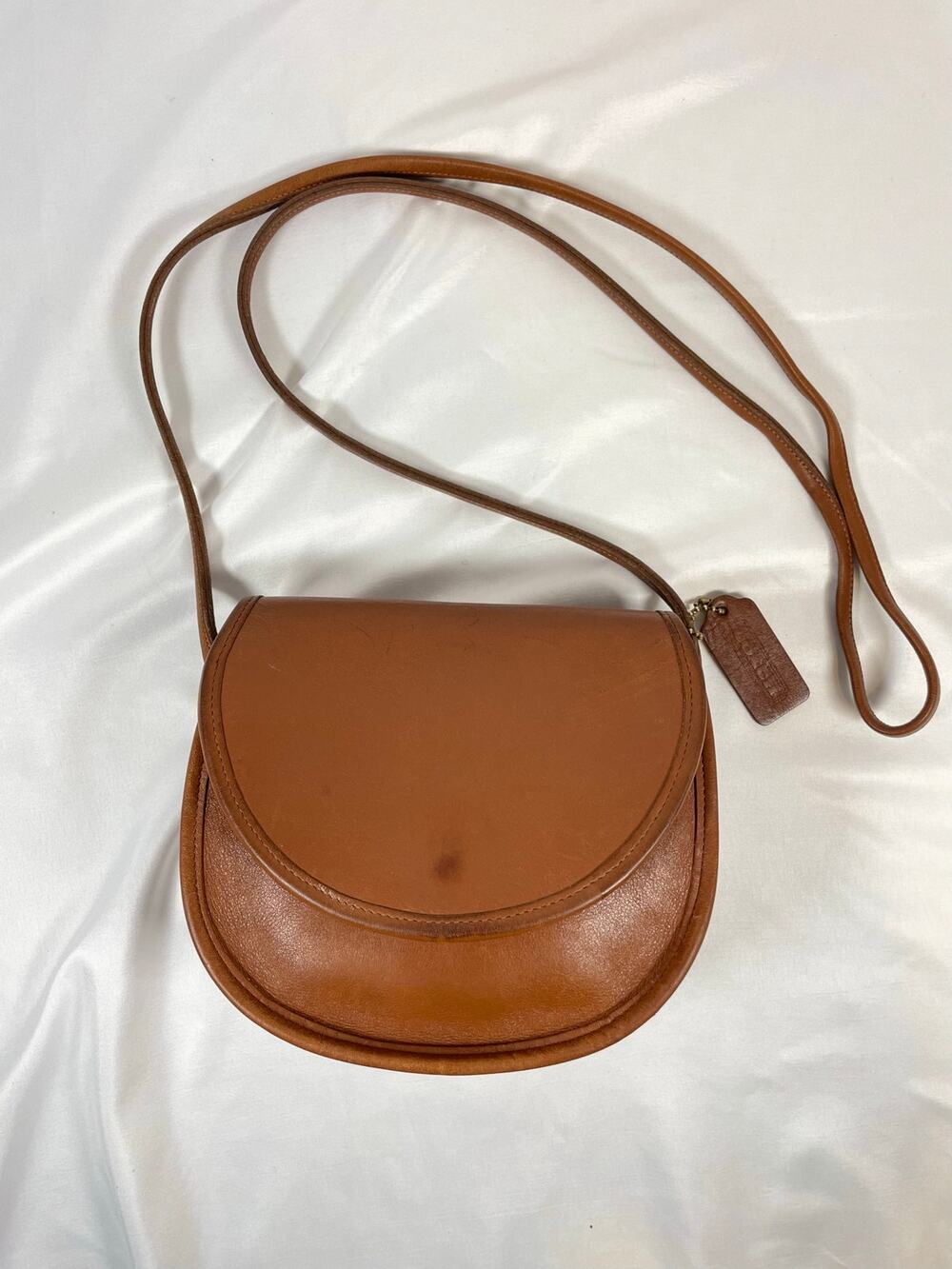 Vintage 1993 Coach Casey 9923 British Tan Leather Crossbody USA